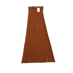 Isabelle Quinn Terracotta Natalie maxi skirt Ribbed Sweater Size AU 8 BNWT